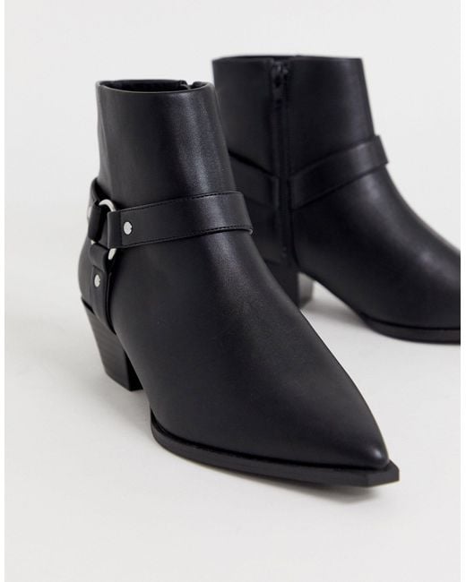 wide fit western ankle boots