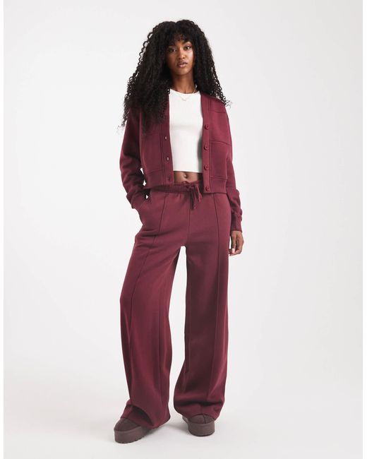 Threadbare Red Jersey Button Up Cardigan