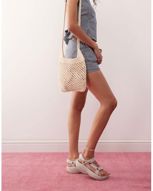Weekday White Crochet Shoulder Bag