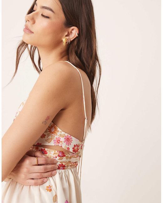 Free People Pink Oasis Mini Slip Dress