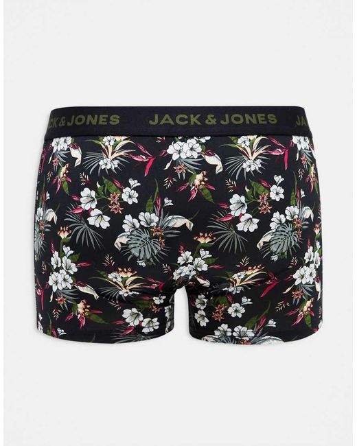 Jack & Jones Blue 3 Pack Trunks for men