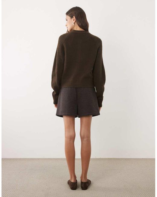 Threadbare Shorts Van Imitatiewol in het Natural