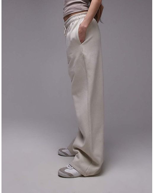 TOPSHOP Straight Leg Trackies in Grey Lyst UK