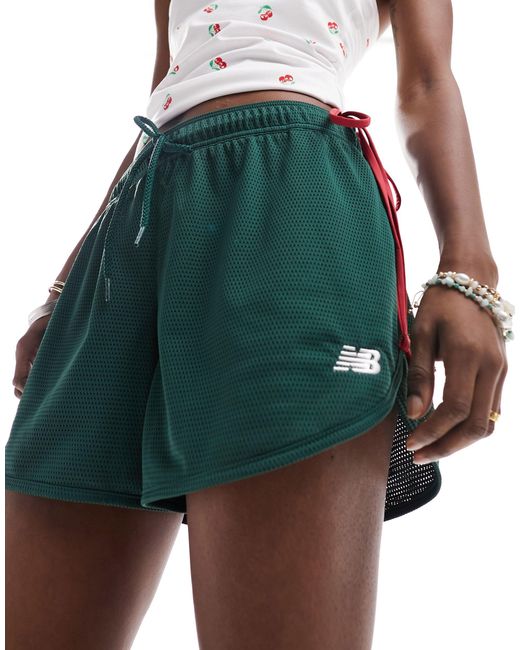 New Balance Green – athletics – netzstoff-shorts