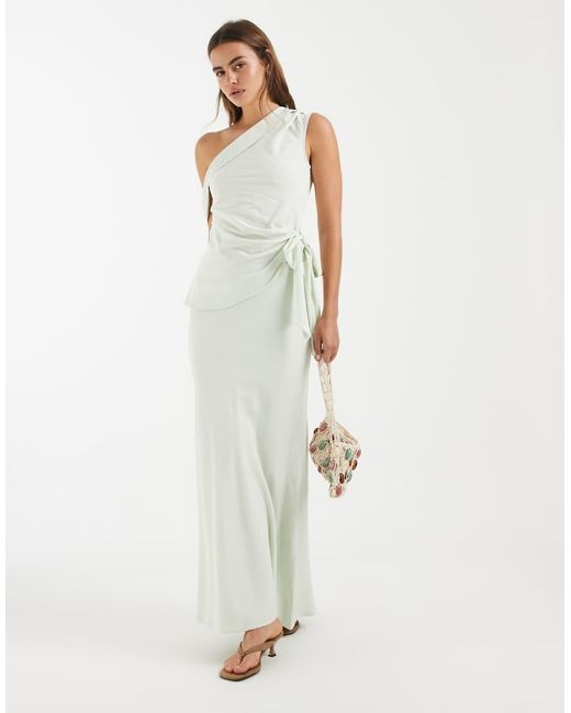 BRONZE SNAKE White Kallie Off Shoulder Top And Skirt Set
