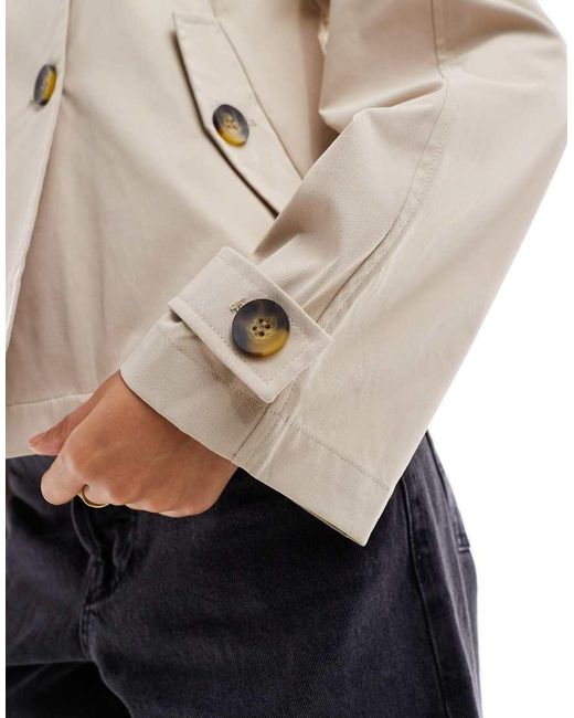ONLY Korte Trenchcoat in het Natural