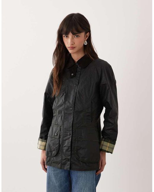 Barbour Black Beadnell Wax Jacket