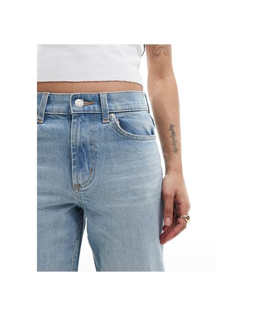 ASOS Blue Asos Design Petite Easy Straight Jean