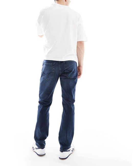 Jack & Jones Blue Clark Straight Jeans for men