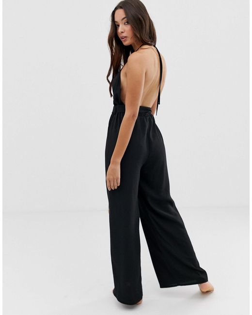 black beach jumpsuit