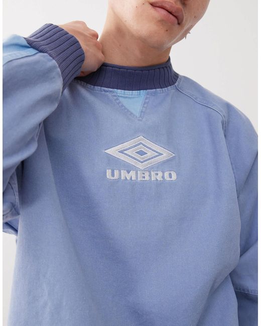 Umbro – drill – sweatshirt in Blue für Herren