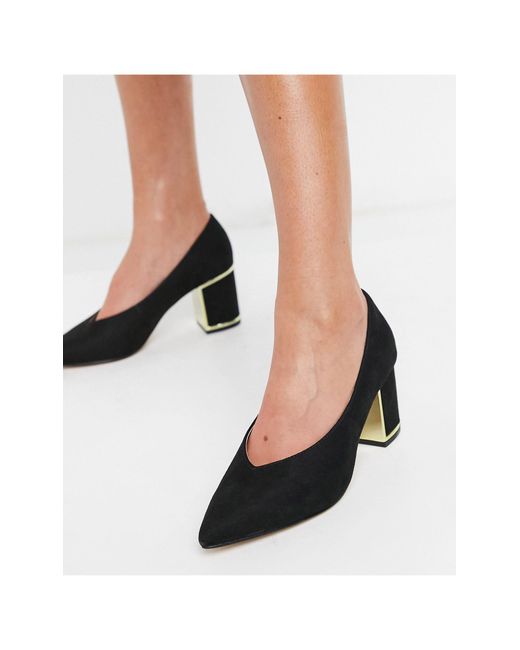 black kitten block heels