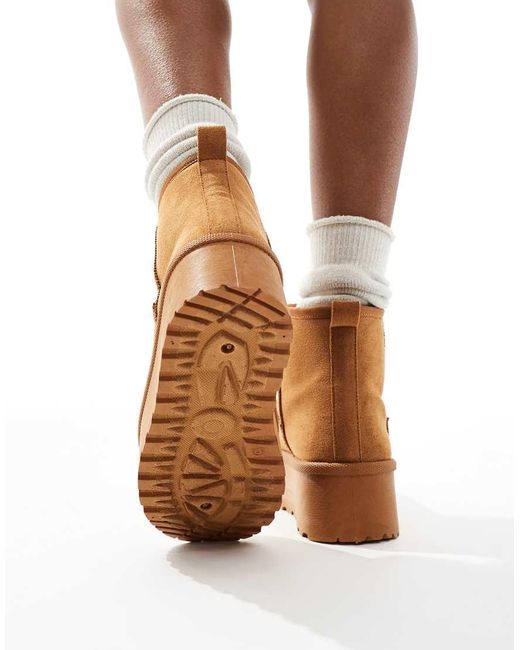 SEQWL Brown Flatform Boots