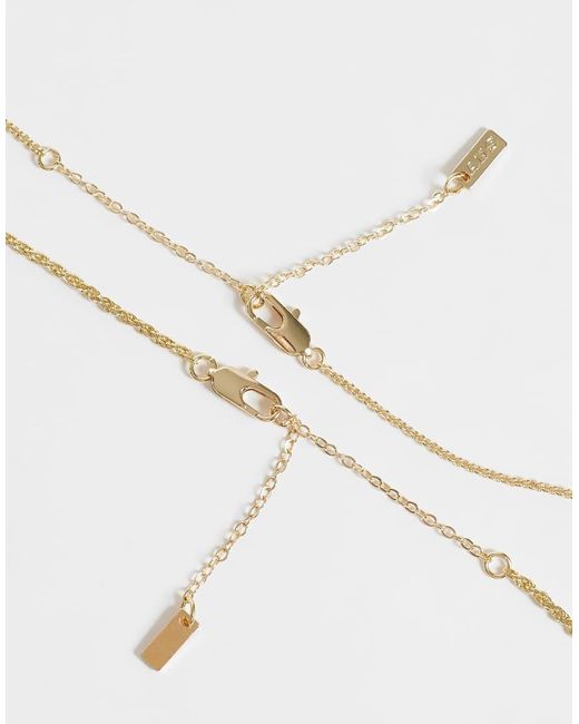 ASOS White 2 Pack Cupid And Cross Double Chain Pendant Necklace for men