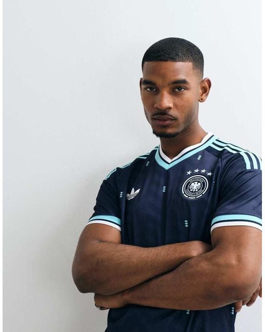 Adidas Originals Blue Adidas Football Germany World Cup 26 Away Shirt
