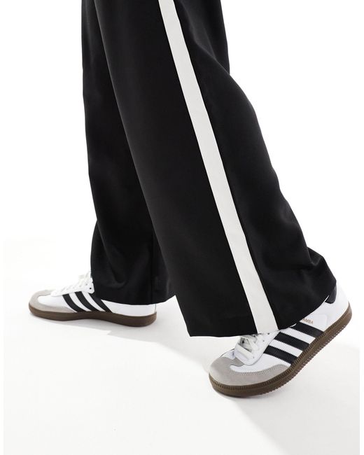 ONLY White Pull On Trouser With Contrast Panel