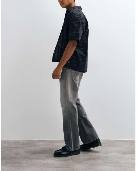 Weekday Blue Mercury Relaxed Fit Bootcut Flare Jeans for men