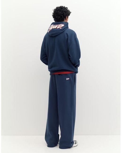 Pull&Bear Blue Stwd Joggers for men