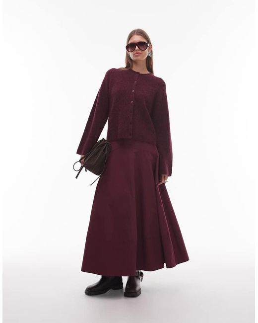 & Other Stories Purple Mohair & Wool Blend Cardigan