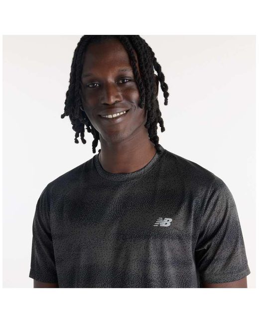 New Balance White Rc Essential Printed T-Shirt for men