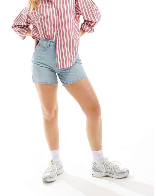 ASOS Blue Hourglass Denim Dad Short