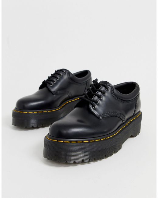 Dr. Martens Leather 8053 Cuff Platform Shoes in Black for Men | Lyst