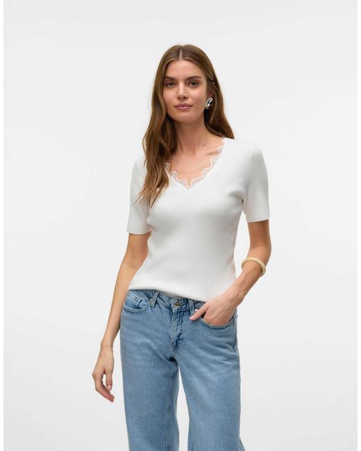 Vero Moda White – strickpullover