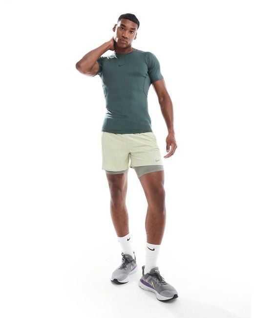 Nike Blue Pro Tight Short Sleeve Top for men