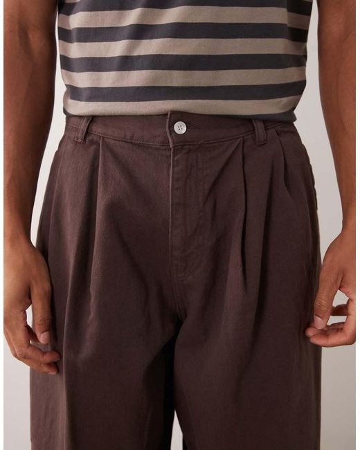 ASOS Brown Barrel Trouser for men
