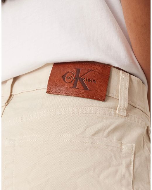 Calvin Klein Natural Super Wide Chino Trousers