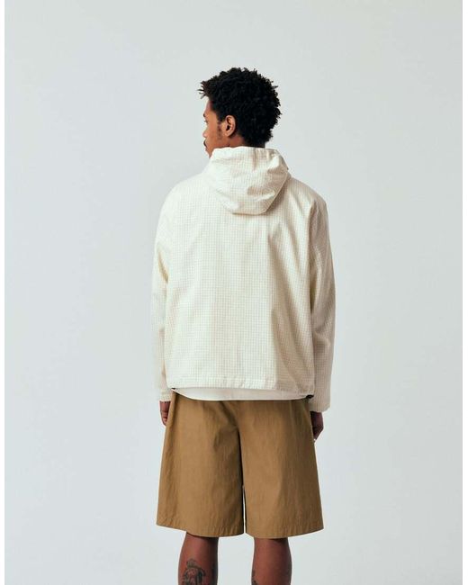 ASOS Gray Oversized Check Windbreaker Jacker for men