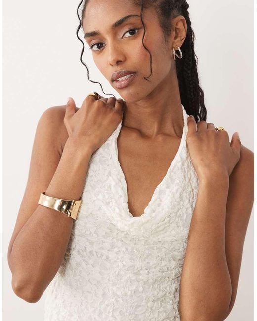 River Island Natural Lace Halterneck Top Co-Ord