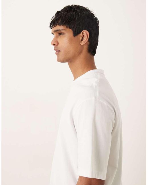 SELECTED White Heavyweight Oversized T-shirt for men
