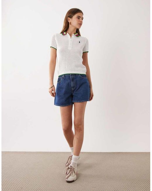 Polo Ralph Lauren White Collared Sweater