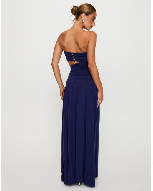 princess polly navy blue maxi dress Anabeila Strapless Maxi Dress Navy