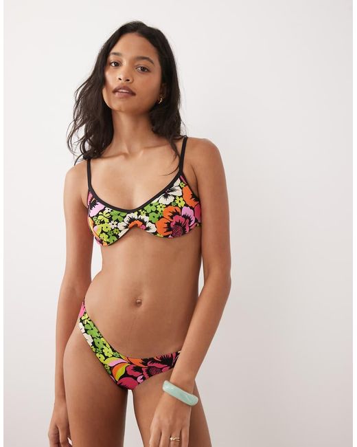Rip Curl Multicolor Rip Curl X Farm Rio Floral Print Underwire Bikini Top