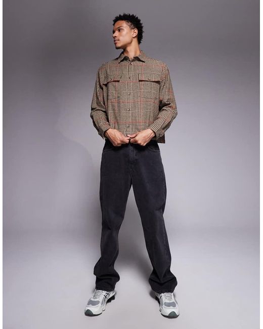 Camicia A Quadri di ASOS in Gray da Uomo