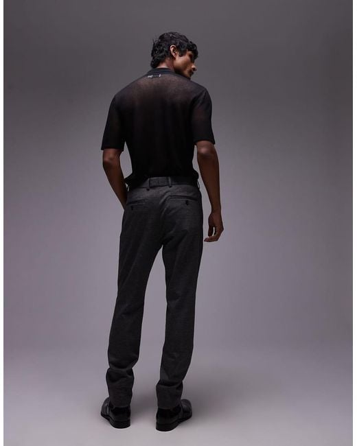 SELECTED Gray Noah Slim Fit Jersey Trousers for men