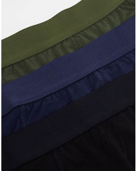 Jack & Jones Blue 3 Pack Trunks for men