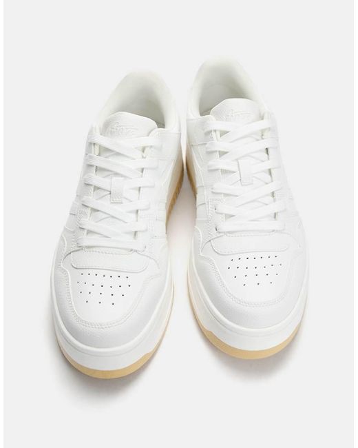 Sneakers Bianche Con Suola Spessa di Pull&Bear in White da Uomo