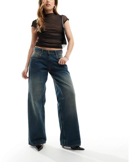 Motel Blue Roomy Extra Wide Low Rise Jeans