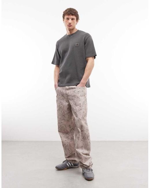 Carhartt Gray Nelson Waffle T-Shirt for men