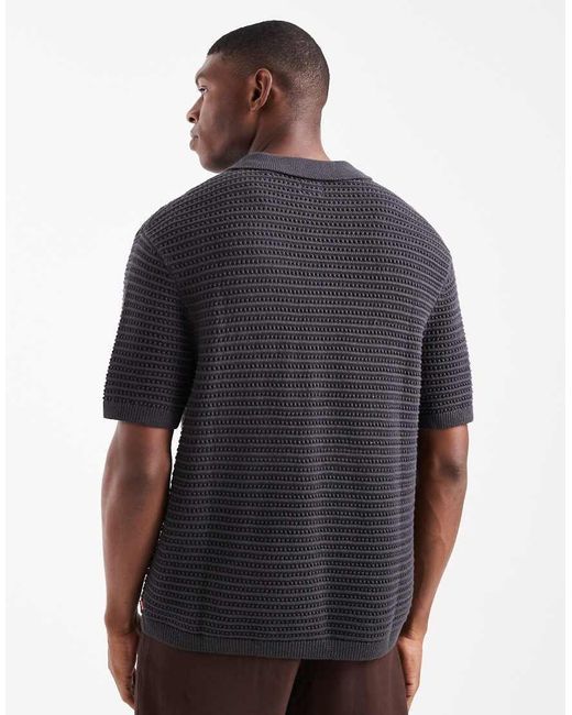 Levi's Blue Short Sleeve Knitted Polo for men