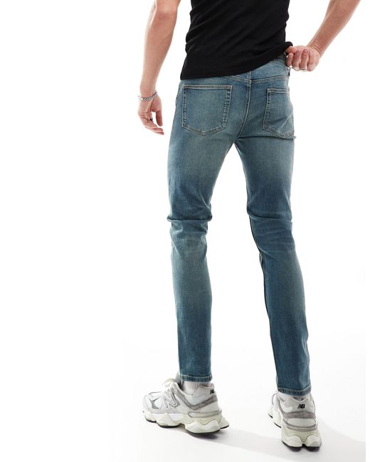 ASOS Blue Skinny Jeans for men