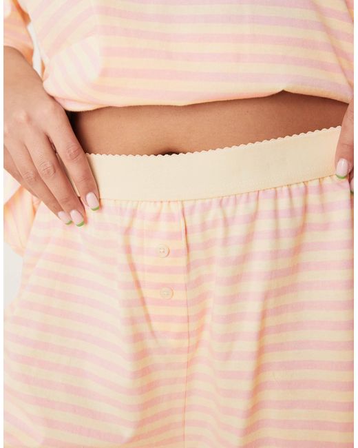 ASOS Natural Asos Design Curve Mix & Match Flippy Pajama Shorts