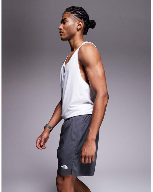 The North Face Blue 24/7 7"" Logo Shorts for men