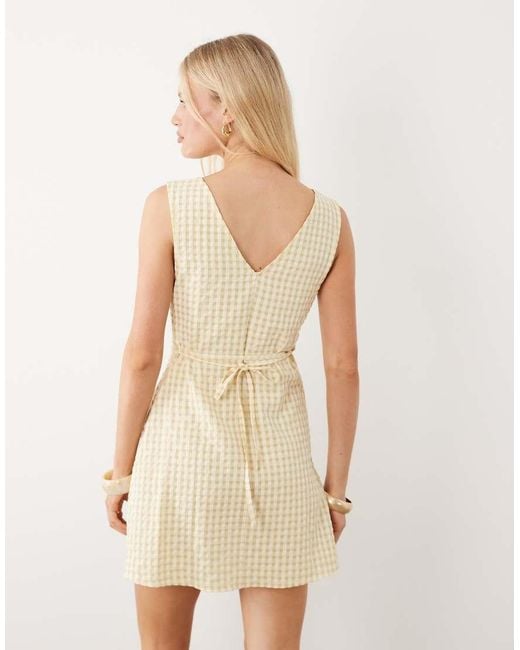ASOS Natural V Neck Mini Dress