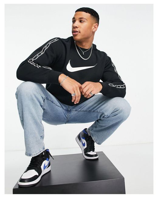 Nike Repeat Pack Crew Neck Sweatshirt in White for Men | Lyst UK