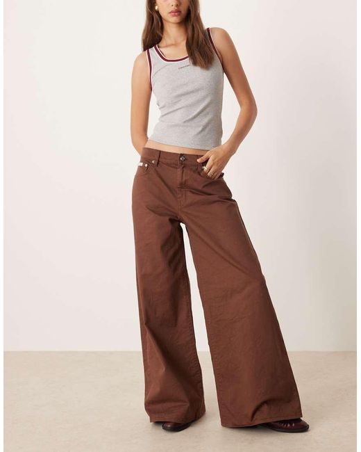 Calvin Klein Brown Super Wide Chino Trousers