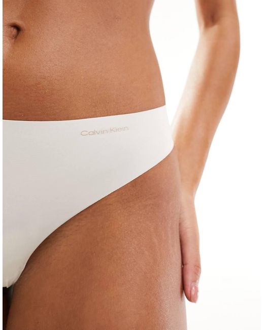 Perizoma Micro Invisibile Color Avorio di Calvin Klein in Brown